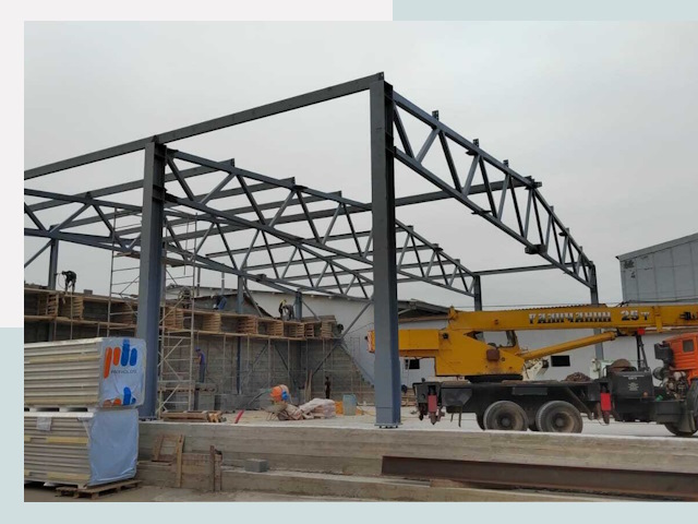 Строительство цехов в Похвистневе