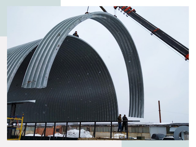 Полукруглые ангары в Похвистневе
