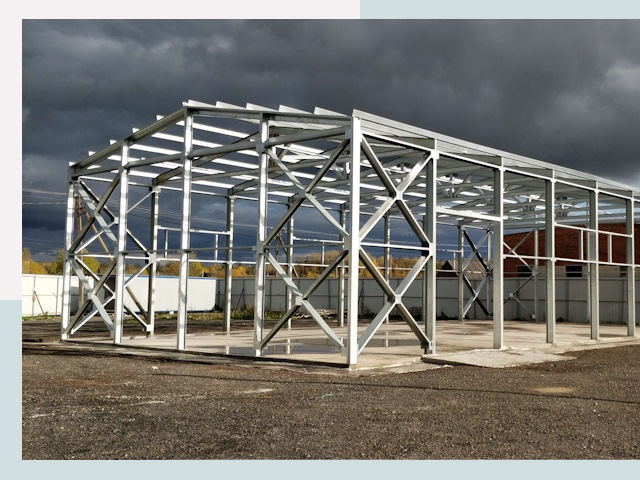 Двускатные ангары в Похвистнево от 615 руб. за квадрат