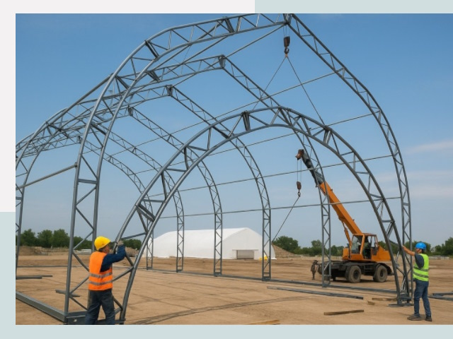 Монтаж ангаров в Похвистневе от 615 руб. - Надежно и быстро